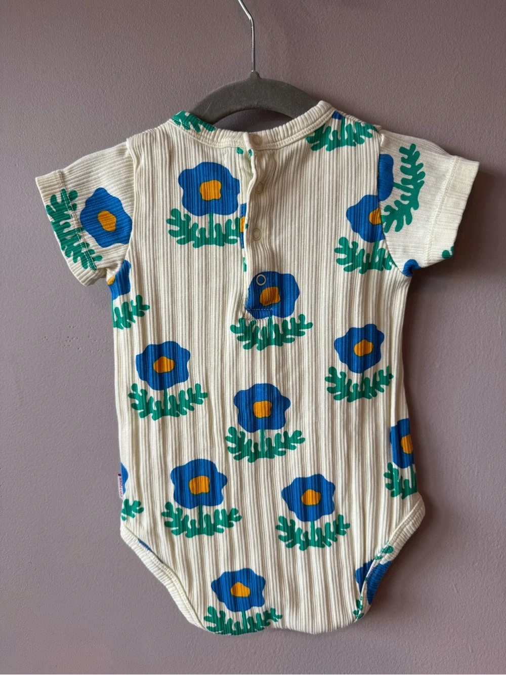 Tinycottons NWOT Ribbed Soft Stretch Flower Bodysuit Size 6 Months